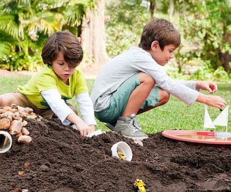 Play Dirty-1363281752882.xml Small Yard Kids, Ideas For Small Yards, Large Backyard Landscaping, Kids Magazine, Backyard Ideas For Small Yards, Small Yards, Outdoor Play Areas, Plant Saucer, Outdoor Play Area