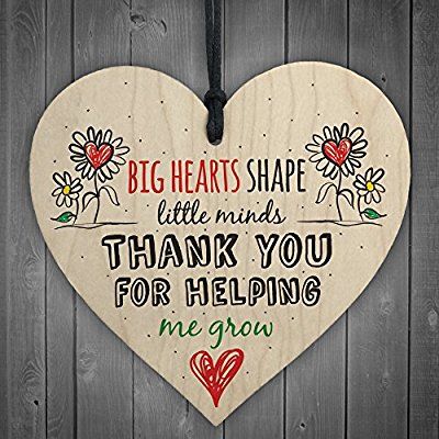 Red Ocean Teacher Leaving Gift Nursery Wooden Hanging Heart Plaque Childminder Preschool Thank You Present: Amazon.co.uk: Kitchen & Home Leaving Presents, Thank You Presents, Leaving Gifts, Diy Teacher Gifts, Cadeau Diy, Rustic Shabby Chic, Help Me Grow, Teacher Thank You, Wooden Heart