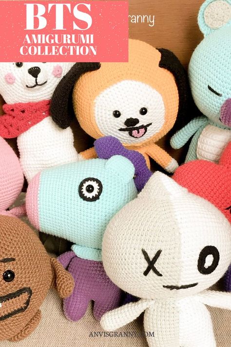 Among tons of BT21 DIY crafts out there, it is so cool to crochet BTS amigurumi doll by yourself. Grab 7in1 BT21 amigurumi free pattern ebook with the step-by-step and easy to follow crochet instructions. This is a perfect amigurumi pattern for any BTS lover. this is also beginner friendly pattern Tata bt21 crochet free pattern. BT21 RJ crochet pattern free. cooky bt21 crochet free pattern. bt21 amigurumi free pattern. bt21 rj amigurumi free pattern. tata bt21 amigurumi free pattern Bt21 Diy Crafts, Bt21 Crochet Free Pattern, Bt21 Crochet Pattern, Crochet Doll Pattern Free, Bts Diy Crafts, Bts Amigurumi, Bt21 Crochet, Crochet Bts, Cooky Bt21