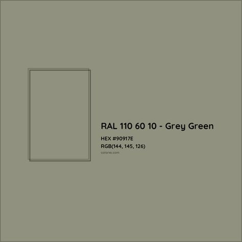 About RAL 110 60 10 - Grey Green Color - Color codes, similar colors and paints Grey Green Color Palette, Analogous Color Scheme, Rgb Color Codes, Hexadecimal Color, Colorful Website, Rgb Color Wheel, Monochromatic Color Palette, Opposite Colors, Paint Color Palettes