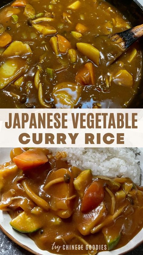 Vegetarian Japanese Curry, Japanese Curry Rice, Easy Vegetable Curry, Curry Dinner, Rice Japanese, Best Casserole Recipes, Vegetarian Japanese, Best Casserole, Curry With Rice