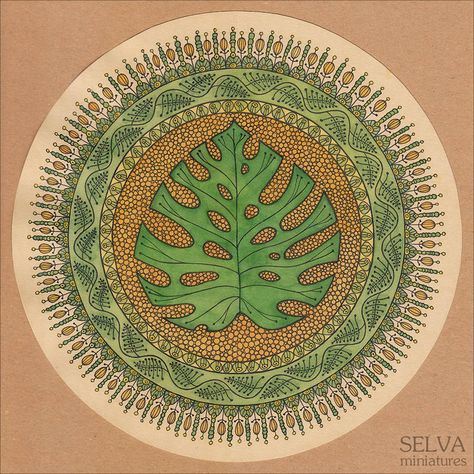 Plant Mandala, Botanical Mandala, Tree Journal, Mandala Inspiration, Mandala Zentangle, Rug Tufting, Drawing Graphic, Green Magic, Plant Print