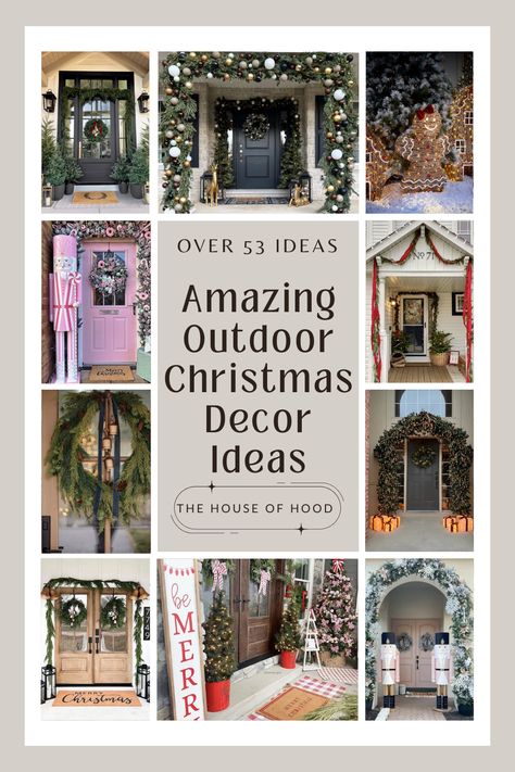 Decorating your porch for Christmas? Check out this post for over 50 ideas on how to deck your front porch out for the holidays! I’m also sharing links to shop everything seen here! Joanna Gaines Christmas, Porch Christmas Lights, Outdoor Christmas Decor Ideas, Nutcracker Decor, Outdoor Christmas Decor, Christmas Light Displays, Halloween Porch Decorations, Christmas Front Porch, Front Porch Christmas Decor Ideas