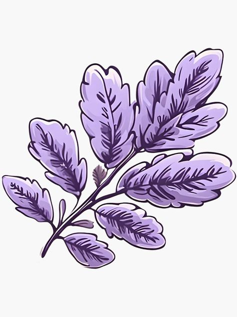 Cartoon Lavender, Leaf Sticker, Lavender Leaves, Leaf Illustration, Nostalgic Art, Delicate Beauty, Botanical Beauty, Cartoon Stickers, Junk Journaling