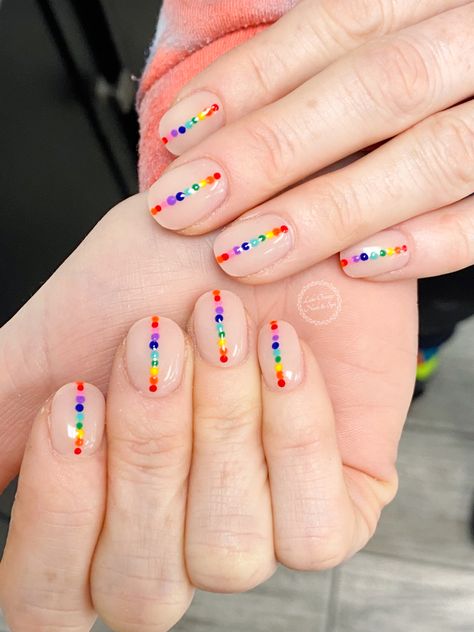 Subtle Rainbow Nails, 2 Color Nails, Plum Nails, New Nail Art Design, Gradient Pattern, Dot Nail Art, Summer Music Festivals, Nails Now, Summery Nails