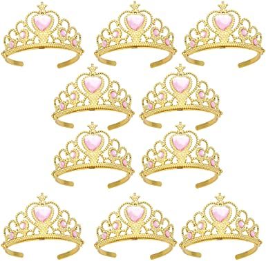 Up Party Favors, Princess Birthday Party Favors, Princess Tiaras, Pink Tiara, Crowns And Tiaras, Princess Cupcake Toppers, Princess Crowns, Pink Party Favors, Queen Of Hearts Costume