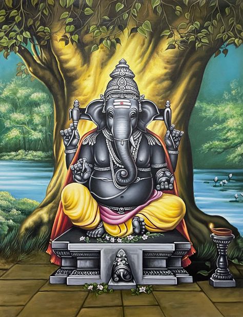 Vigneshwara Images, Ganesha Symbolism, Vinayak Chaturthi, Arte Ganesha, Om Gam Ganapataye Namaha, Ganesha Artwork, Symbolism Meaning, Yashoda Krishna, Ganesh Wallpaper