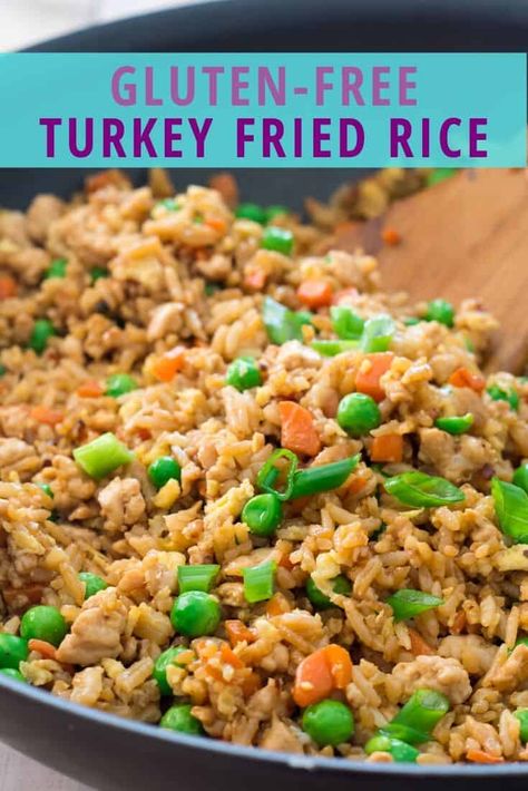 Ground Turkey Fried Rice Healthy, Fried Rice With Ground Turkey, Ground Turkey Gluten Free Recipes, Leftover Ground Turkey Recipes, Ground Turkey Recipes Gluten Free, Gluten Free Ground Turkey Recipes, Ground Turkey And Rice Recipes, Ground Turkey Fried Rice, Quick Ground Turkey Recipes