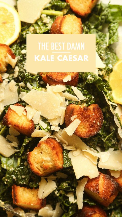 Kale Cesar Salad, Caesar Recipe, Chicken Caesar Pasta, Caesar Pasta Salad, Chicken Kale, Kale Caesar, Chicken Caesar Pasta Salad, Caesar Pasta, Kale Caesar Salad