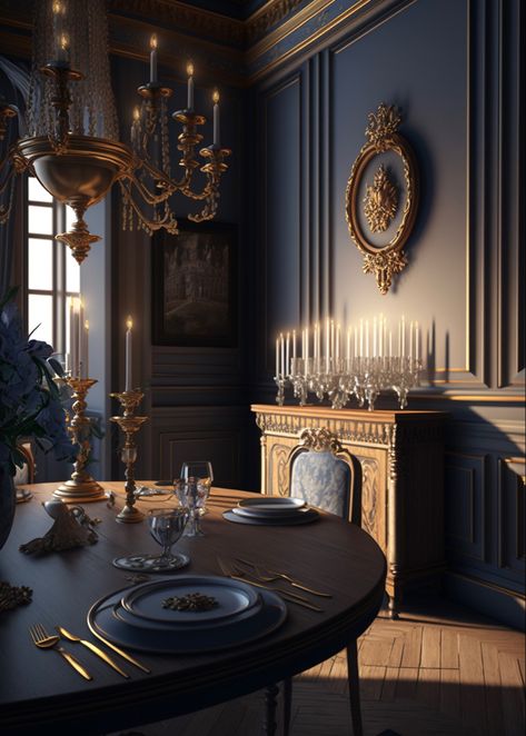 Old Style Dining Room | #oldmoney #diningroomdecor #architecture #homedecor #dream #fyp #aesthetic #luxury #minimalist #modern #modernhome #interiordesign Castle Core, Gothic Dining Room, Room Aesthetic Dark, 27 Birthday, Gothic Homes, Dark Luxury, Dark Dining Room, Style Dining Room, Parisian Decor