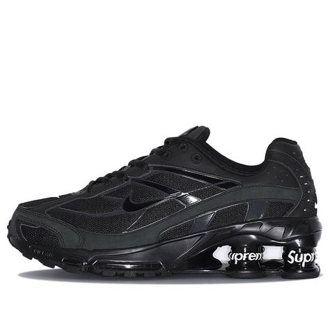 Nike Shox Ride 2 SP x Supreme 'Black' DN1615-001 (SNKR/Retro/Unisex/Low Top) Supreme Branding, Supreme Brand, Supreme Shoes, Supreme X Nike, Guys Fashion Casual, Nike Shox R4, Air Nike, Nike Tn, Black Shoes Men