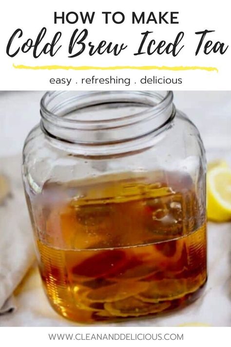 Homemade Ice Tea With Tea Bags, Iced Tea With Tea Bags, Easy Beverages, Tumeric Tea Recipe, Ginger Tea Benefits, Iced Tea Recipes Homemade, Make Cold Brew, Flavored Waters, Cold Brew Iced Tea