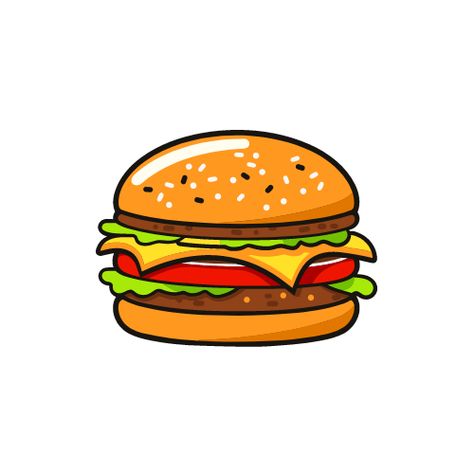 Food sticker burger ;) Hamburger Drawing, Burger Sticker, Burger Drawing, Food Sticker, Food Stickers, Drawing For Kids, Cute Stickers, Doodles, Graphic Design