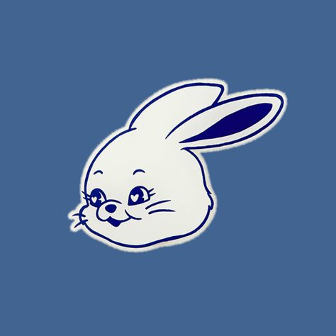 Newjeans Rabbit Icon, New Jeans Rabbit, Nwjns Widget, Blue And White App Icons, Bunnies Newjeans, Newjeans Y2k, New Jeans Bunny, Newjeans Bunnies, Rabbit Icon