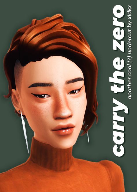 Sims 4 Cc Side Shaved Hair, Sims 4 Side Shaved Hair, Sims 4 Shaved Hair, Sims 4 Undercut, Edgy Undercut, Side Cut Hairstyles, Sims 4 Maxis Match, Millennials Funny, Undercut Hair