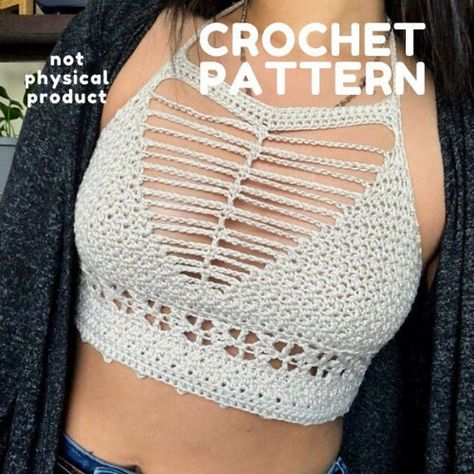 Plus Size Crochet Top, Easy Crochet Top, Plus Size Crochet, Crop Top Pattern, Crochet Crop Top Pattern, Crochet Terms, Crochet Mermaid, Crochet Tops Free Patterns, Crochet Summer Tops