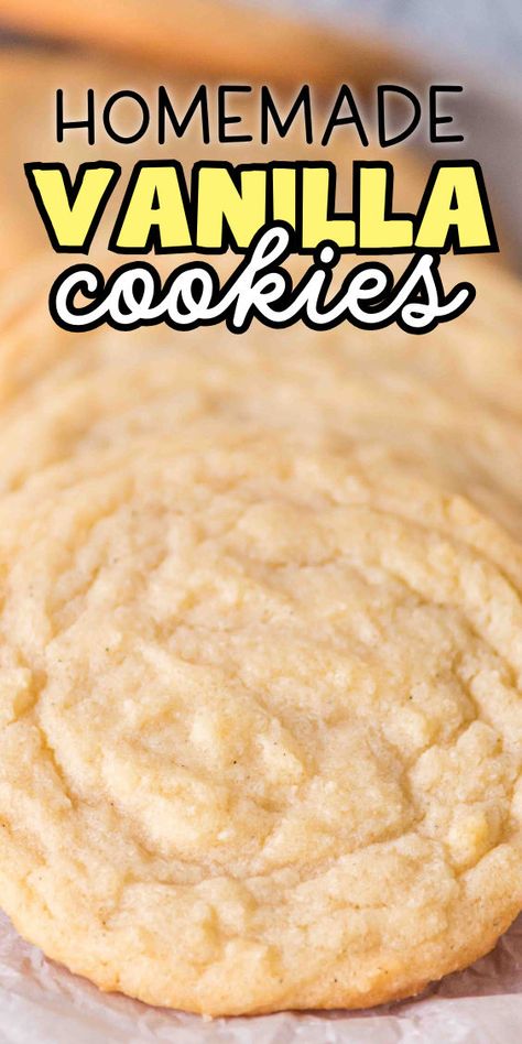 Easy vanilla cookies recipe Vanilla Cookie Recipe, Vanilla Sugar Cookie, Cup Of Hot Chocolate, Love Cookies, Steaming Cup, Fruity Desserts, Vanilla Cookies, Dessert Options, Cookie Bar Recipes