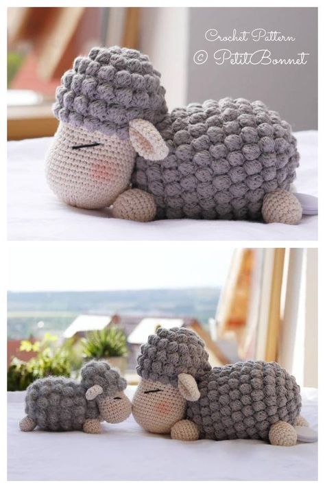 Crochet Bobble, Crochet Unique, Crochet Sheep, Confection Au Crochet, Crochet Geek, Crochet Baby Toys, Lambada, Crochet Animals Free Patterns, Bobble Stitch