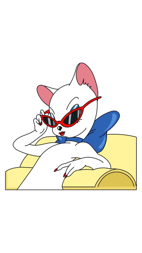 What a beautiful white female cat is in our fanart Tom And Jerry Toodles Galore in Sunglasses Sticker! She is often the object of Tom's affection. Toodles is known for her charm, elegance, and grace... Tom And Jerry Stickers, Tom And Jerry Art, Jerry Stickers, Toodles Galore, Tom Och Jerry, Tom And Jerry Show, Sunglasses Sticker, Tom Girl, Tom And Jerry Pictures