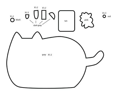 Pusheen Coloring Pages ⋆ coloring.rocks! Plushie Template, Pusheen Coloring Pages, Pusheen Birthday, Cat Plushie, Cat Template, Pusheen Cat, Nyan Cat, Plushie Patterns, Felt Pattern