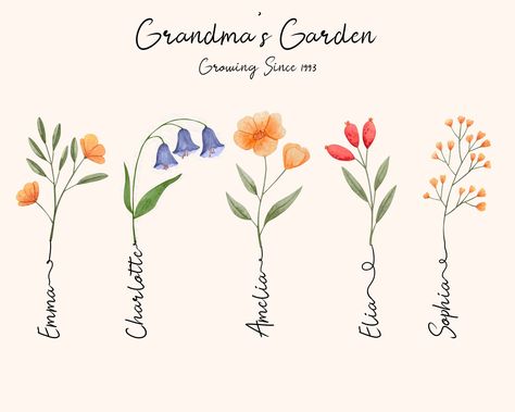 Grandmas Birthday Gift, Painting For Grandparents, Drawing For Grandma, Paintings For Grandma, Painting For Grandma, Grandma Painting, Grandma Garden, Birthday Gift For Grandma, Grandparents Gifts