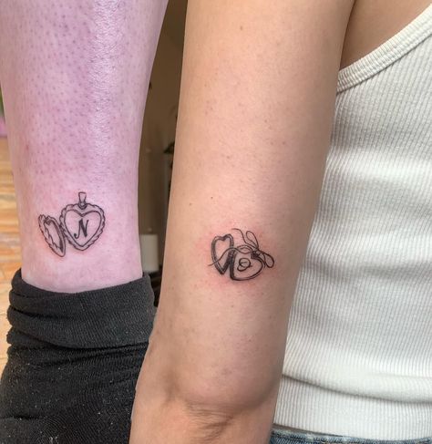 Same but different matching tattoos <333 customs for the sweetest sisters Different Matching Tattoos, Matching Tattoos Sister, Matching Tats, Matching Sister Tattoos, Same But Different, Sister Tattoos, July 3, Matching Tattoos, Tatting