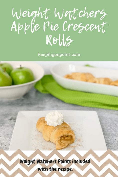 Apple Pie Crescent Rolls – WW (Weight Watchers) Freestyle Weight Watchers Apple Pie, Apple Crescent Roll Dessert, Apple Pie Crescent Rolls, Apple Crescent Rolls, Apple Pie Crescents, Recipes Low Calorie, Crescent Roll Dessert, Keeping On Point, Apple Recipes Healthy