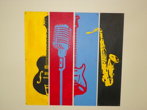 Music Room Mural Wall Art, Music Theme Art, Music Mural Art, Music Murals Ideas Wall Art, Music Wall Art Ideas, Music Wall Painting, Music Mural, Music Graffiti, Music Room Art