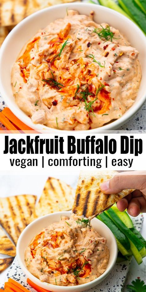 Comforting People, Vegan Easy Recipes, Desserts Mexican, Vegan Dip Recipes, Noodles Healthy, Buffalo Dip, Vegan Dips, Recipes Zucchini, Jackfruit Recipes