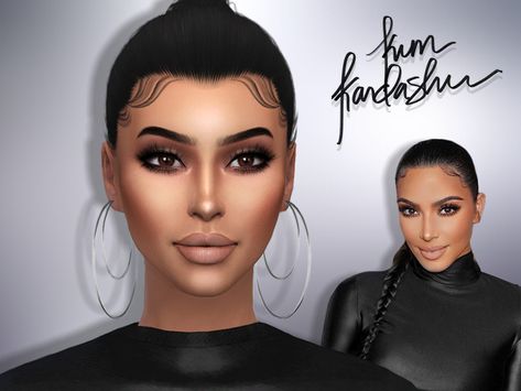 Jolea's Kim Kardashian West Kim Kardashian Makeup, Kim Kardashian Hair, The Sims 4 Skin, Makeup Cc, Play Sims 4, Sims 4 Anime, Kim Kardashian Outfits, The Sims 4 Packs, Sims 4 Body Mods