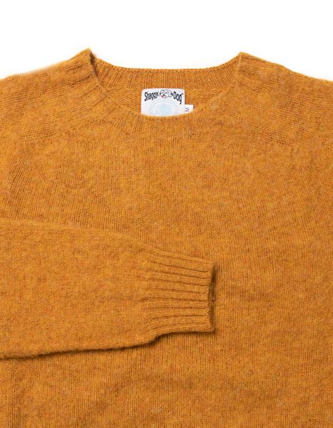 Shaggy Dog Sweater Yellow Mix - Trim Fit | Men's Sweaters - J. Press – J. PRESS Yellow Knitted Crew Neck Sweater, Yellow Wool Winter Sweater, Shaggy Dog Sweater, Vintage Mustard Long Sleeve Sweater, Yellow Textured Knit Crew Neck Sweater, Tweed Sport Coat, Ivy Style, Shetland Wool, Yellow Sweater