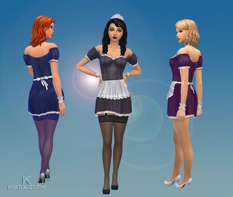 The Maid, Sims 4 Teen, Sims 4 Dresses, Female Clothes, Women Bathing, Maid Outfit, Female Clothing, Valentines Outfits, Smart Casual Outfit