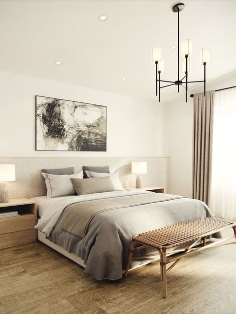 2024 Bedroom Design Colors: Modern Trends, Schemes - Unique Ideas For US Interiors Master Bedrooms Minimalist Modern, Bedroom Minimalist Modern, Masculine Bedroom Decor, Bedroom Minimal, Elegant Bedroom Design, Warm Minimalism, Contemporary Bedrooms, Bedroom Colour, Masculine Bedroom