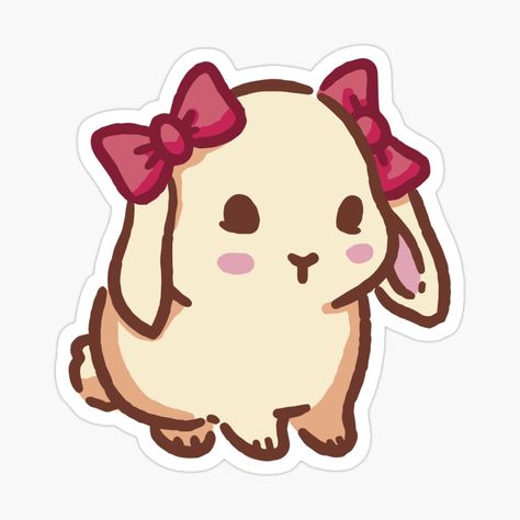 stickers, cute bunny, coquette aesthetic, rabbit, cute animals stickers, kawaii sticker Stickers Rosa, Cute Bunny Stickers, Coquette Bunny, Ios Emoji, Adorable Stickers, Sticker Design Inspiration, Icon Stickers, Cute Coquette, Stickers Cute