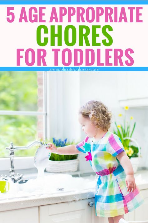 5 Age Appropriate Chores Even your Toddler Can Do #toddler #parenting #momlife #chores Chores For Toddlers, Chore Chart For Toddlers, Age Appropriate Chores For Kids, Toddler Chores, Age Appropriate Chores, Discipline Kids, Parenting Toddlers, Peaceful Parenting, Parenting Books