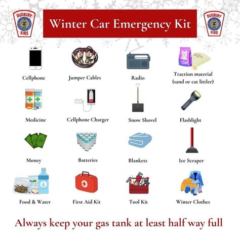 Do you have a winter emergency kit in your car? With New England’s weather, you need to be prepared for anything. Consider building a car emergency kit to be prepared for the next winter storm. ⁠
⁠
#dxfd #emergencykit #wintersafety #caremergencykit #carwinteremergencykit First Aid Kit Checklist For Car, Emergency Car Kit Winter, Winter Emergency Kit For Home, Car Care Basket, Car Emergency Kit For Women, Winter Car Emergency Kit, Winter Emergency Kit, Winter Car Kit, Winter Emergency Car Kit