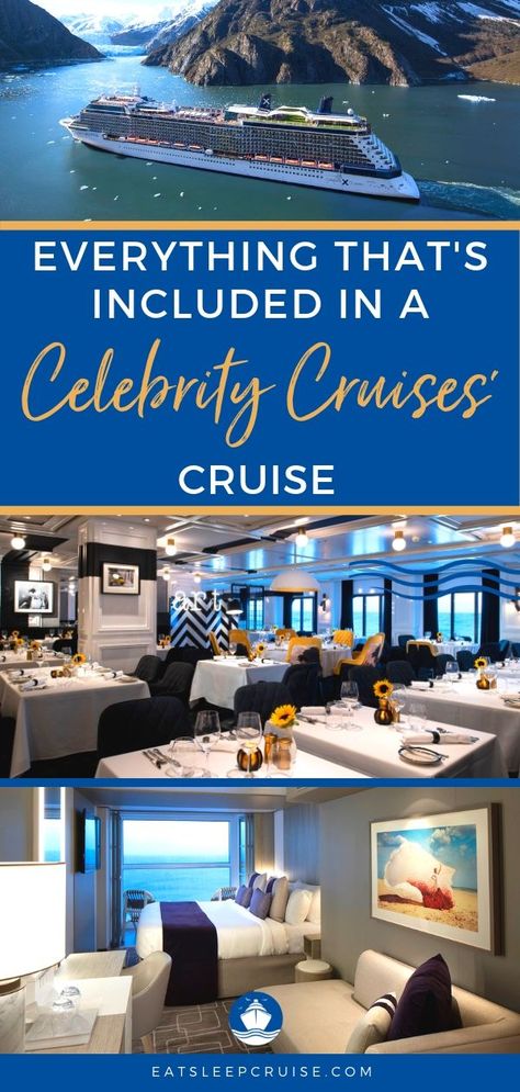 What is Included in a Celebrity Cruise? | We detail everything that is included in a Celebrity Cruises' vacation to show you why a cruise is the best option for your travel dollars. No matter the ship you board - Equinox, Summit, Solstice, Infinity, etc. - these tips apply. Whether you are planning a cruise for spring break or the holidays or just a fun getaway, check out what Celebrity has to offer! #cruise #cruisetips #CelebrityCruises #cruisevacation #EatSleepCruise Celebrity Cruise Line, Cruise Photography, Cruise Tips Royal Caribbean, Hawaiian Cruises, Carribean Cruise, Honeymoon Cruise, Cruise Pictures, Cruise Essentials, Celebrity Cruise