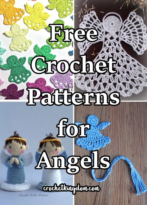 Free Crochet Patterns for Angels ⋆ Crochet Kingdom Crochet Angel Applique, Crochet Angel Applique Free Pattern, Free Crochet Cross Patterns, Crochet Angel Pattern Free English, Crocheted Angels Free Pattern, Crochet Angel Ornament Free Pattern, Christian Crochet Patterns Free, Crochet Angel Ornament, Christian Crochet