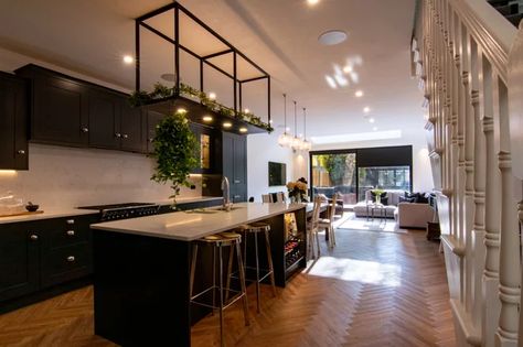 Visit a Brick Row House Updated for Modern Life Brick Row House, Plywood Wardrobe, Ribbed Tile, Kitchen Open Concept, Kitchens Traditional, I House, Garage Style, Apartment Makeover, Making A House A Home