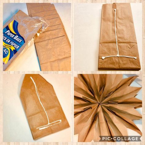 Paper Bag Stars, Make Paper Bag, Star Paper Craft, Paper Bag Flowers, How To Make A Paper Bag, Diy Paper Bag, Small Paper Bags, Paper Bag Album, Paper Bag Crafts