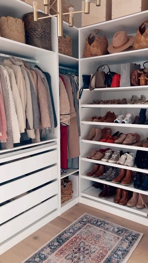 Dressing room reset . I decluttered and cleaned my dressing room (Mr Nordic is more of a minimalist and his side is always tidy anyway), it… | Instagram Shoe Drawers, Room Reset, Nordic Clothing, Jewellery Drawer, Slim Storage, Organized Living, Clothes Storage, Wardrobe Design, Much Needed