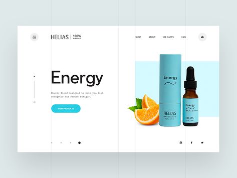 Slider Ui, Ux Design Principles, Graphic Design Agency, Web Design Trends, Website Banner, Web Layout, Coffee Design, Energy Drink, Show And Tell