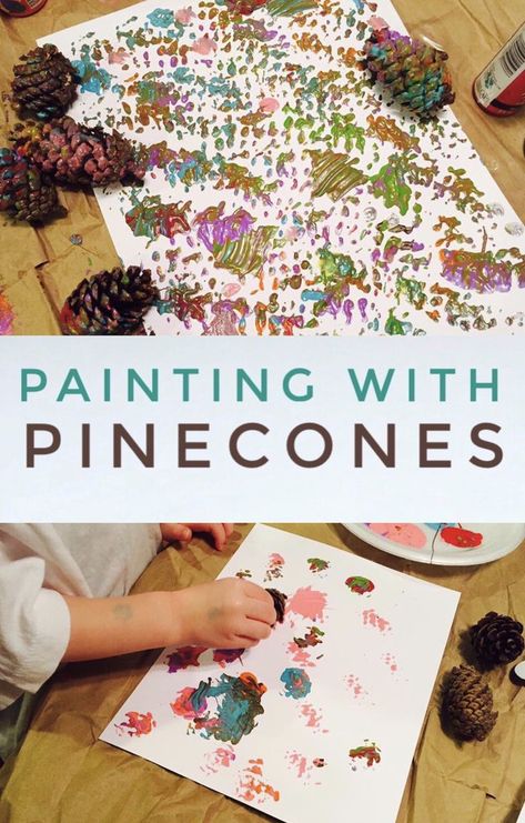 Pine Cone Painting, Høstaktiviteter For Barn, Cone Painting, Forest School Activities, Fall Preschool Activities, Eyfs Activities, Fall Arts And Crafts, Fall Art Projects, Preschool Craft