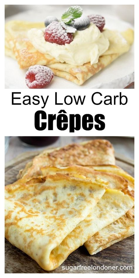 Low Carb Crepes, Healthy Crepes, Low Carb Crepe, Law Carb, Low Carb Low Fat Recipes, Baking Powder Uses, Healthy Low Carb, Easy Treat, Low Carb Chicken Recipes