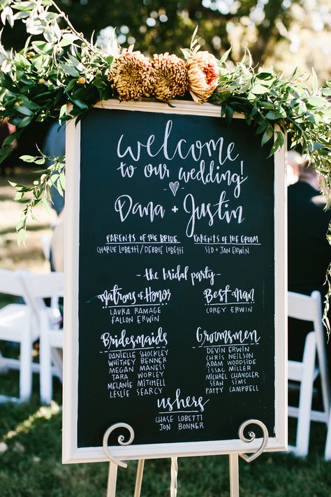 Chalkboard Wedding Program Chalkboard Wedding Program, Wedding Reception Program, Wedding Program Sign, Rustic Wedding Photography, Wedding Chalkboard Signs, Wedding On A Budget, Cricut Wedding, October 5th, August 1st