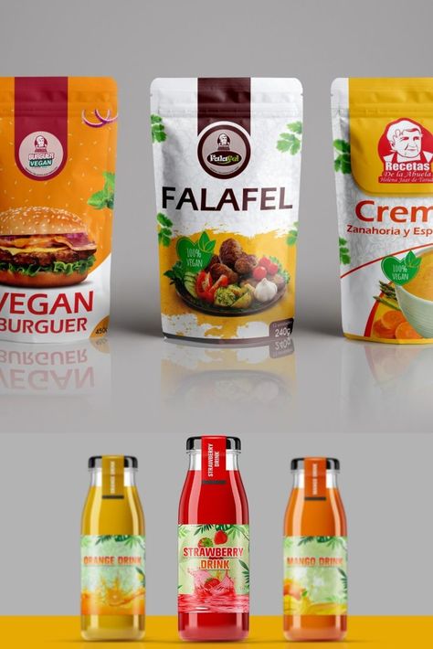 I will do professional food label design, pouch label, bottle label, and jar label Cocktail Pouches, Food Label Design, Mango Drinks, Orange Drinks, Food Label, Packaging Labels Design, Jar Labels, Food Labels, Packaging Labels