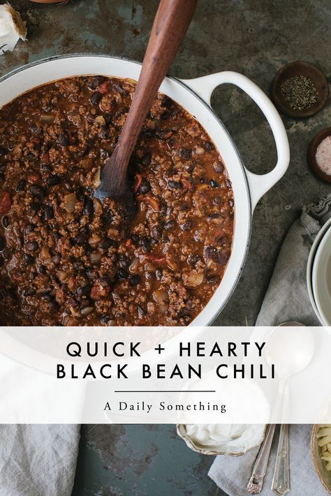 Chili Recipe Crockpot Black Beans, Chilli Recipe Black Bean, Chili’s Black Beans Recipe, Chilli With Black Beans, Black Bean Chili Recipe Beef, Beef Black Bean Chili, Steak And Black Bean Chili, Chili Recipe Black Bean, Beef And Black Bean Chili