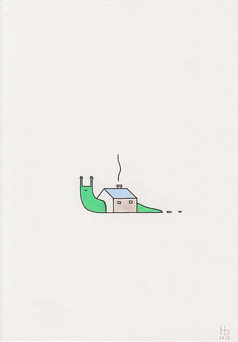 Food, Object or Animal on Behance Marc Johns, Snail Tattoo, Minimal Drawings, Acrylic Painting On Paper, Jaco, Slug, A Drawing, Image Hd, Cute Illustration