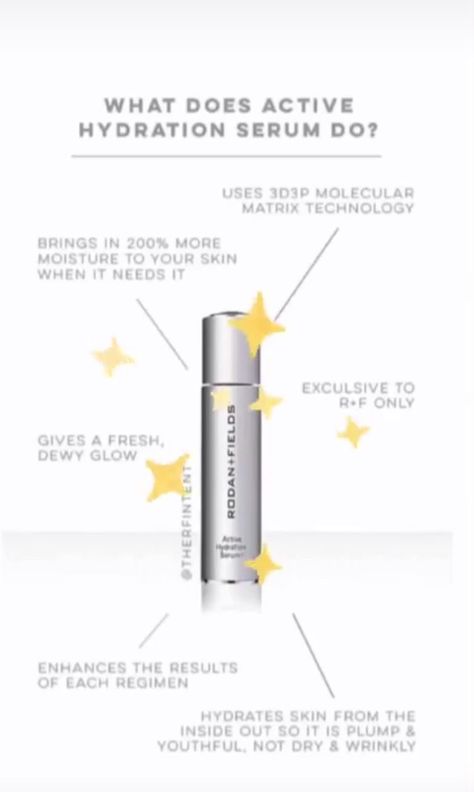 Active Hydration Serum, Rodan Fields Skin Care, Rodan And Fields Business, Rodan And Fields Consultant, Hydration Serum, Life Changing Skincare, Eyelash Serum, Skin Care Routine Steps, Best Skin