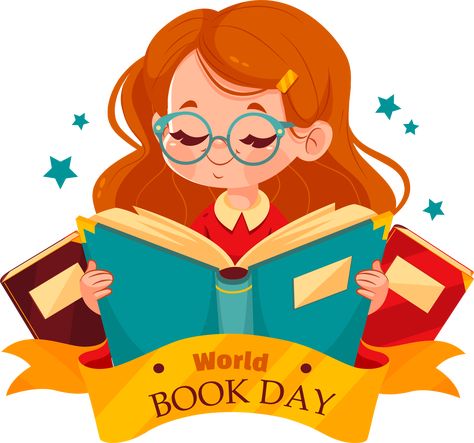 Flat world - book day illustration World Book Day Ideas, Clipart Boy, Art Book Fair, Education Poster Design, Student Cartoon, Flat World, Reading Posters, Watercolor Girl, World Book Day